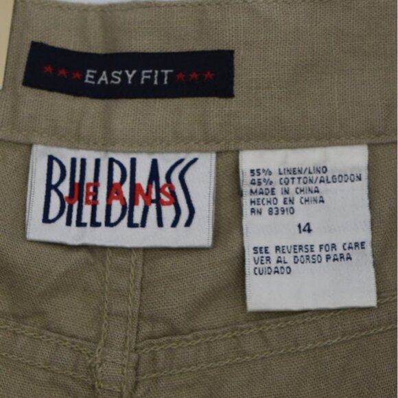 Bill Blass Linen Capri Pants Womens Size 14 Tan Casual Lightweight - Picture 6 of 9